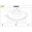 VALEO 186880 - Jeu de 2 disques de frein avant