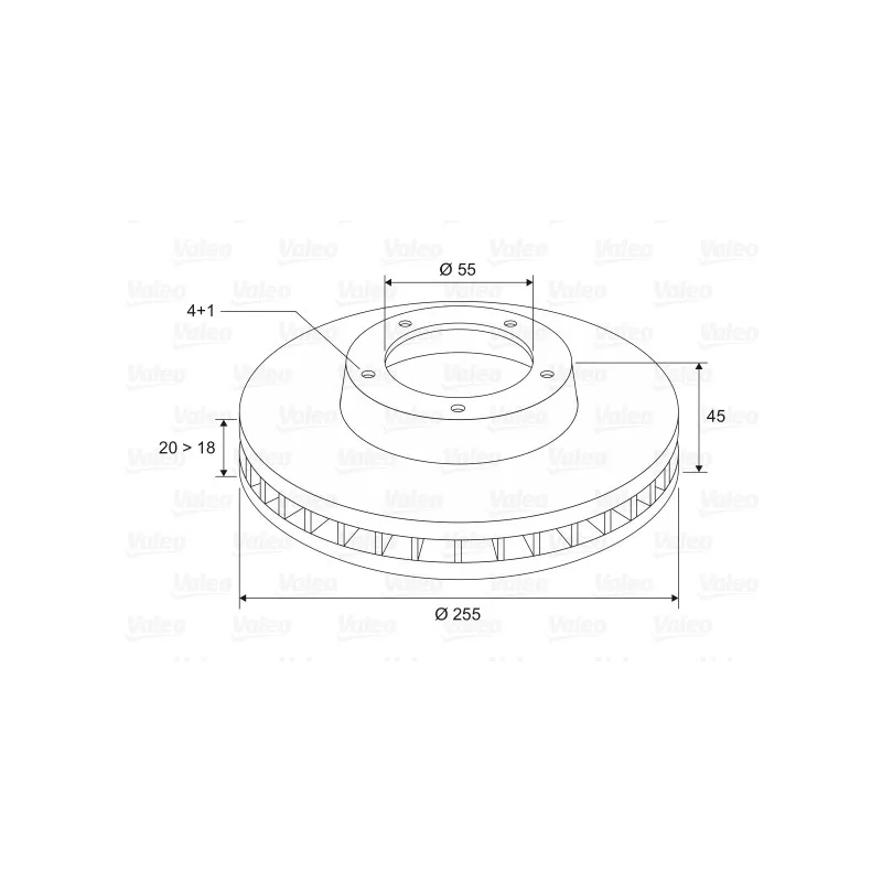 Jeu de 2 disques de frein avant VALEO 197063 - Visuel 1