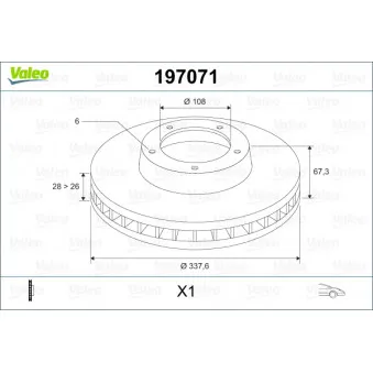 Jeu de 2 disques de frein avant VALEO OEM 4351260150