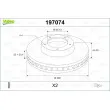 VALEO 197074 - Jeu de 2 disques de frein avant