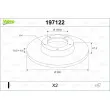VALEO 197122 - Jeu de 2 disques de frein arrière