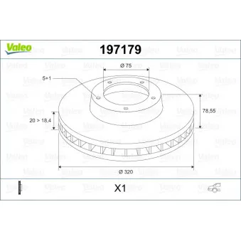 Jeu de 2 disques de frein arrière VALEO OEM 34216886479