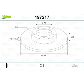 Jeu de 2 disques de frein avant VALEO OEM 4249H6