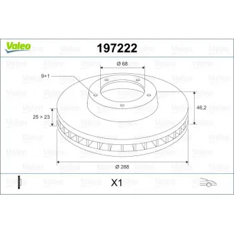 Jeu de 2 disques de frein avant VALEO OEM 4A0615301E