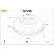 VALEO 197236 - Jeu de 2 disques de frein avant