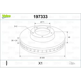 Jeu de 2 disques de frein avant VALEO OEM 4246N8