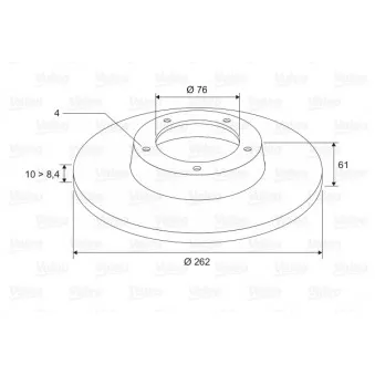 Jeu de 2 disques de frein arrière VALEO OEM 5841138310
