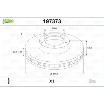 VALEO 197373 - Jeu de 2 disques de frein avant