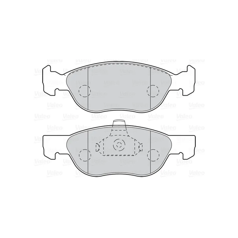 Jeu de 4 plaquettes de frein avant VALEO 302104 - Visuel 1