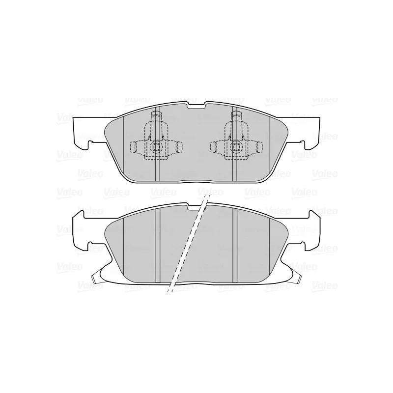 Jeu de 4 plaquettes de frein avant VALEO 302311 - Visuel 1