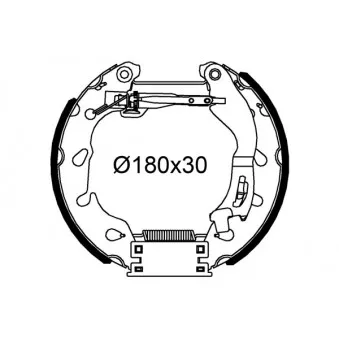 VALEO 554908 - Jeu de mâchoires de frein