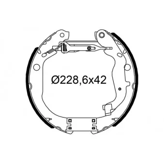 VALEO 554968 - Kit de freins arrière prémontés