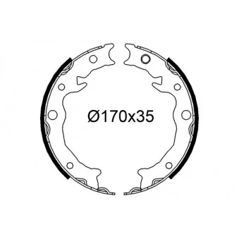 Jeu de mâchoires de frein VALEO 564278