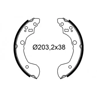 VALEO 564285 - Jeu de mâchoires de frein