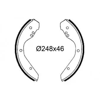 Jeu de mâchoires de frein VALEO OEM 311698075