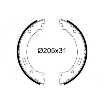 Jeu de mâchoires de frein VALEO OEM K05086930AB