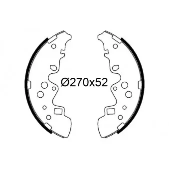 Jeu de mâchoires de frein VALEO OEM SHY62638Z