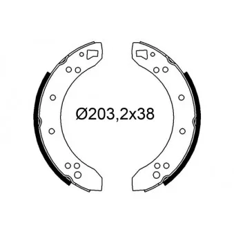 VALEO 564320 - Jeu de mâchoires de frein