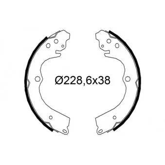 Jeu de mâchoires de frein VALEO 564322