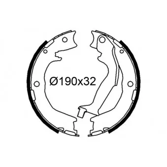Jeu de mâchoires de frein VALEO OEM 583504DU00