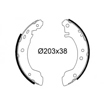 Jeu de mâchoires de frein VALEO OEM 4406070J25