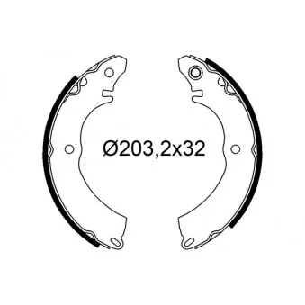 Jeu de mâchoires de frein VALEO OEM MR586855