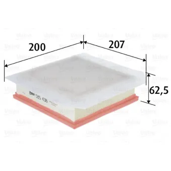 Filtre à air VALEO OEM 13356945