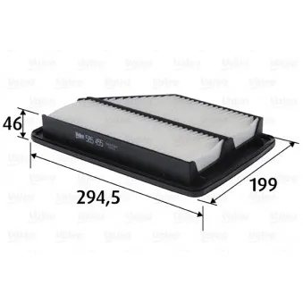 Filtre à air VALEO 585455 pour HONDA CR-V 2.2 CTDI - 140cv