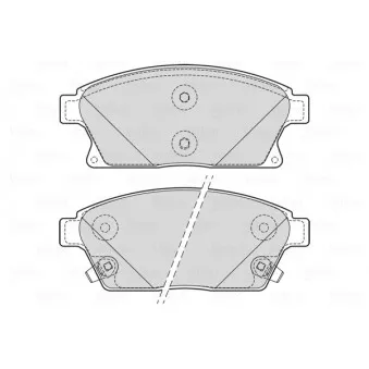 Jeu de 4 plaquettes de frein avant VALEO OEM 22279077