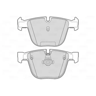 Jeu de 4 plaquettes de frein arrière VALEO OEM 34216794879