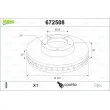 VALEO 672508 - Jeu de 2 disques de frein avant