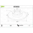 VALEO 672533 - Jeu de 2 disques de frein arrière