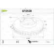 VALEO 672538 - Jeu de 2 disques de frein avant