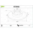 VALEO 672542 - Jeu de 2 disques de frein arrière