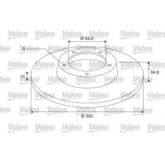 Jeu de 2 disques de frein arrière VALEO OEM 432029079R