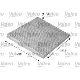 Filtre, air de l'habitacle VALEO OEM 9162646