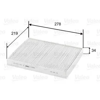 Filtre, air de l'habitacle VALEO OEM 7E0819631