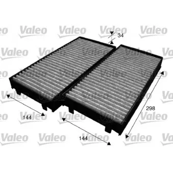 Filtre, air de l'habitacle VALEO 715584 pour BMW X5 M - 575cv