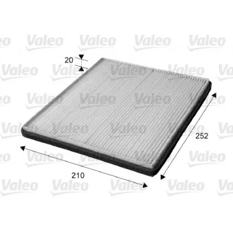 Filtre, air de l'habitacle VALEO OEM 46722335