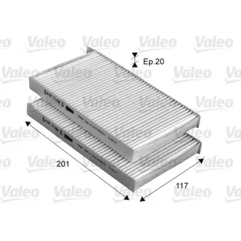 Filtre, air de l'habitacle VALEO OEM 976174H000