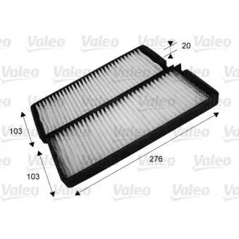 Filtre, air de l'habitacle VALEO 715699