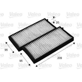 Filtre, air de l'habitacle VALEO 715700