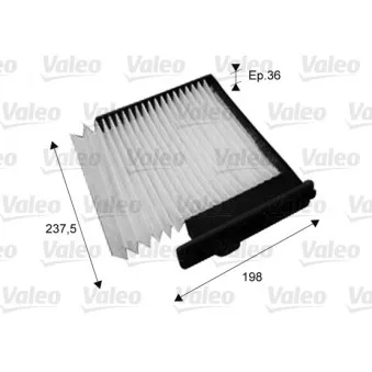 Filtre, air de l'habitacle VALEO OEM B7891EL00A
