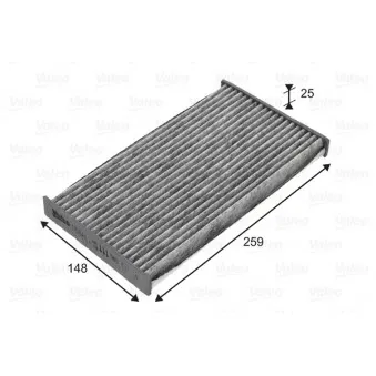 Filtre, air de l'habitacle VALEO OEM 278913NL0A