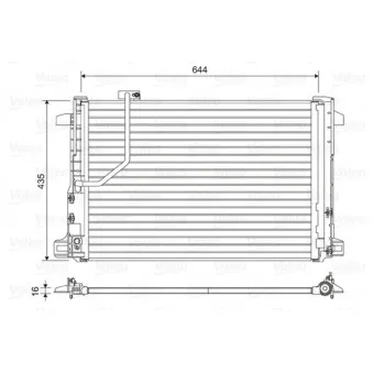 Condenseur, climatisation VALEO 814044 pour MERCEDES-BENZ CLASSE E E 300 - 252cv