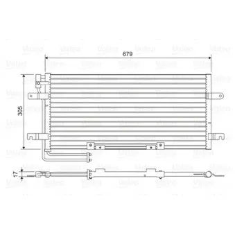 Condenseur, climatisation VALEO 814079 pour VOLKSWAGEN TRANSPORTER - COMBI 2.5 TDI - 102cv