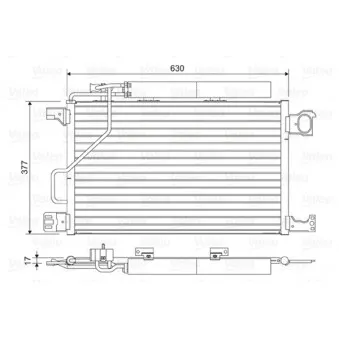 Condenseur, climatisation VALEO 814423 pour MERCEDES-BENZ CLASSE C CLC 200 Kompressor - 184cv