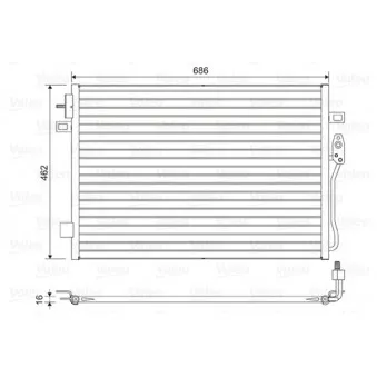 Condenseur, climatisation VALEO OEM 68038244AA