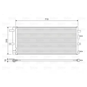 Condenseur, climatisation VALEO 822618 pour FORD MONDEO 2.0 Hybrid - 177cv