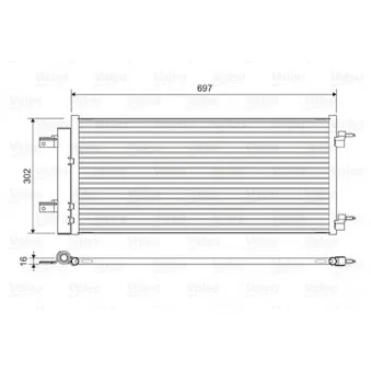 Condenseur, climatisation VALEO 822626 pour OPEL ASTRA 1.2 Turbo - 110cv